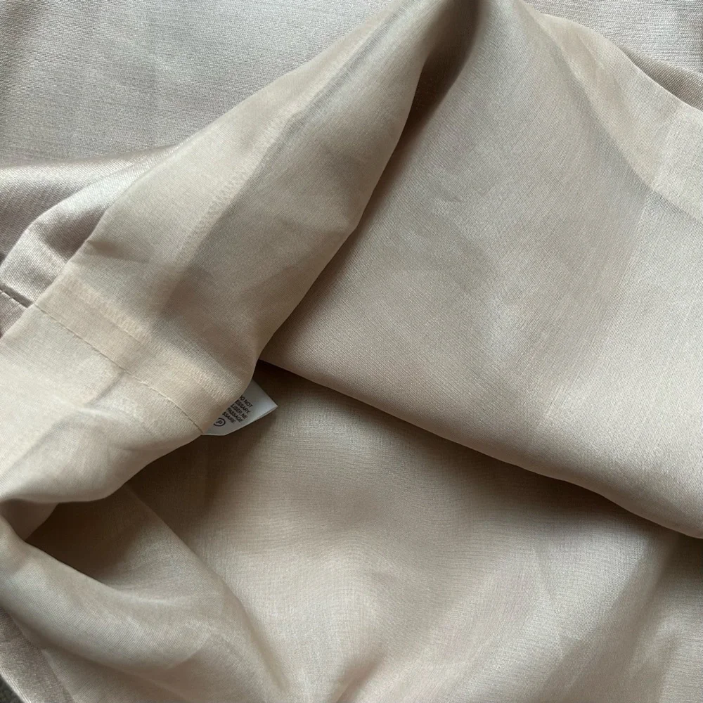 Tory Burch Silver Satin Tank Top